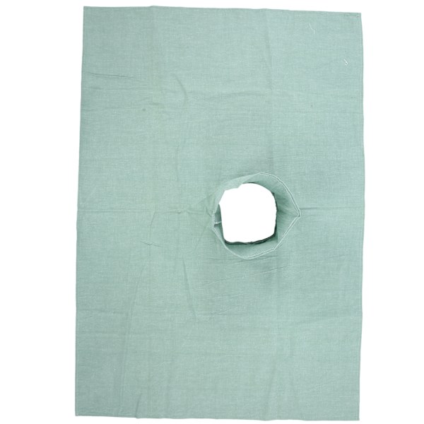 Skönhetssalong Massagebäddslakan Bomull Bordsöverdrag med Hål för Ansikte (70 x 100cm) Grön Svart
