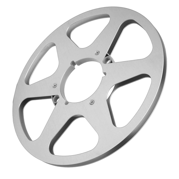 1/4 10 Tums Tomt Bandspolsrulle Nab Öppen Spols Ljud Aluminiumlegering 6 Vindmotståndshål Tom Bandspolsrulle för inspelning Silver