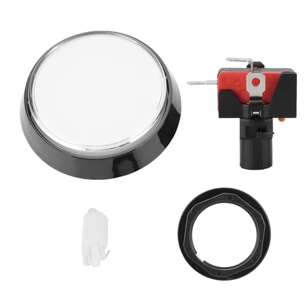 60 mm Stor Rund LED-Upplyst Tryckknapp med Mikrobrytare för Arkadspelmaskin