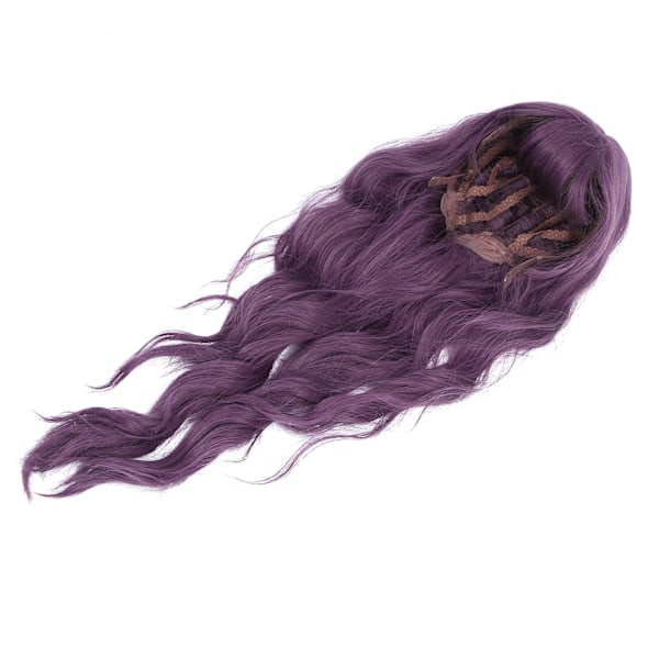 Lila Damperuk Justerbar Trendig Kvinnlig Hårförlängning Lång Vågig Cosplay Löshår 66cm