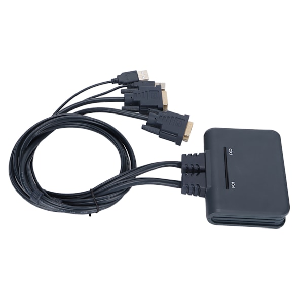 USB KVM-switch 2 portar trådbunden HD Multimedia Interface KVM-switch för hemunderhållning kontor 21UDB