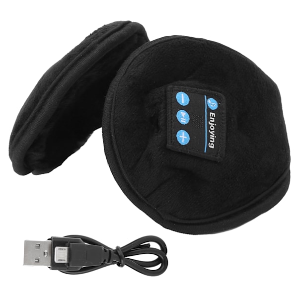 Vinteröronmuffar Musik för Bluetooth 5.0 Mjuk Hudvänlig Laddningsbar Öronvärmare