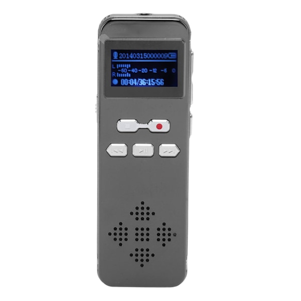 Digital Röstinspelare Dubbla Mikrofoner Stereo Ljud Professionell Brusreducering Lösenordsfunktion MP3-inspelare för Föreläsning Intervju 32G