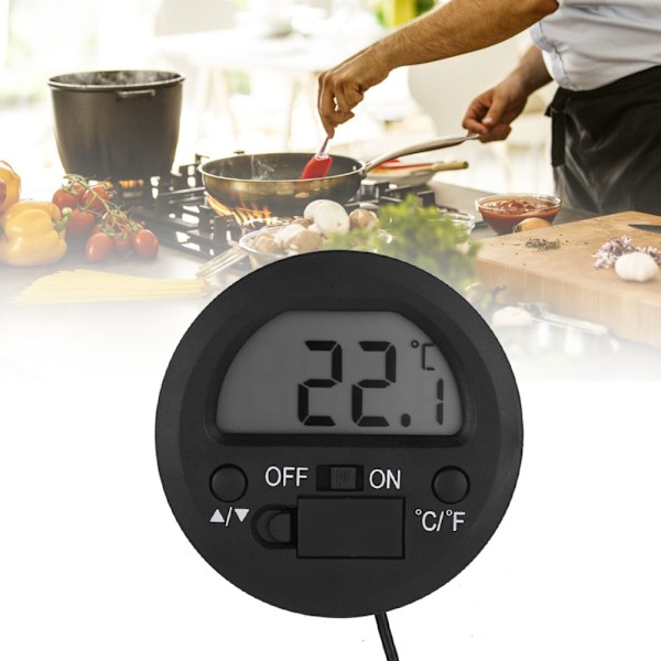 Digital Inbyggd Termometer Hygrometer för Inkubator Reptil