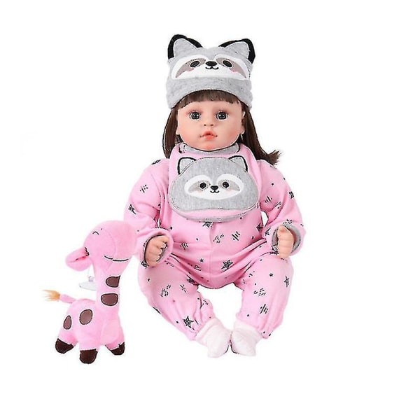 Reborn Baby Dolls Toddler With A Hat - Realisitc Reborn Girl Doll Viktad naturtrogen med mjuk silikonkropp Set för barn 3+ PINK