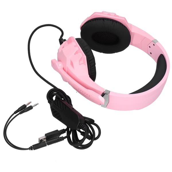 PYTHON FLY G9000MAX ESports Gaming Headset Trådbundet Brusreducerande Over Ear Gaming Hörlurar (Rosa)