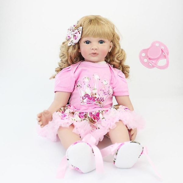 24tum Reborn Doll Silikon Vinyl Nyfödd Levande Bebisar Bebe Födelsedagspresent Lekhusleksak Flickor Bonecas Reborn