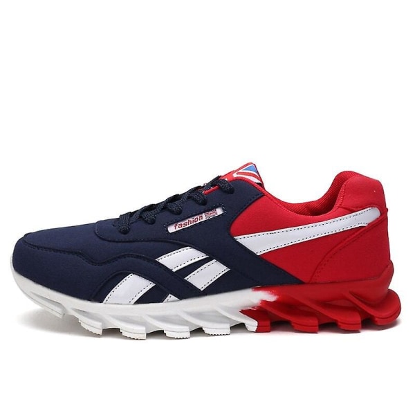 Män Läder Halkfria Sneakers Skor blue 10
