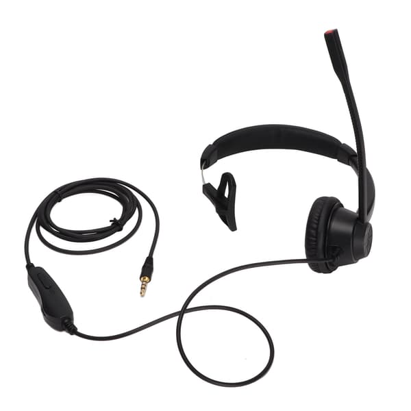 Telefonheadset Klart Bekvämt Plug and Play Monaural Trafikheadset med Mikrofon för Kundtjänst