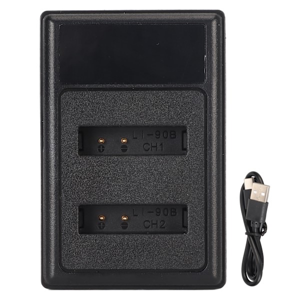 Dubbel USB-kameraladdare för Li 90B DB110-batteri för Olympus TG5 TG4 SP100 TG3 SH 1 SH2 SH3 SH50 SH60-kamera