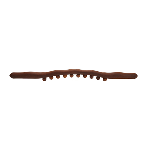 Skrapsticka i trä, förkolnad bok, 10 massagepunkter, halkfritt handtag, Gua Sha för rygg och kropp