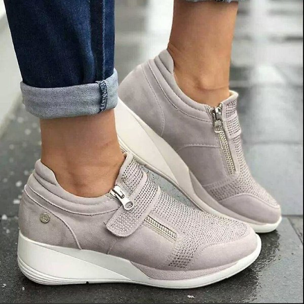 Wedges Woman Sneakers Gray 37