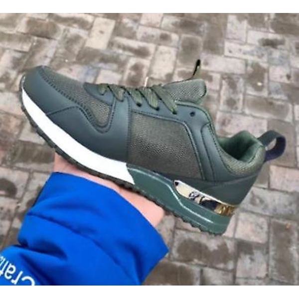 Lätta sneakers för kvinnor, utomhusskor set-2 green 42
