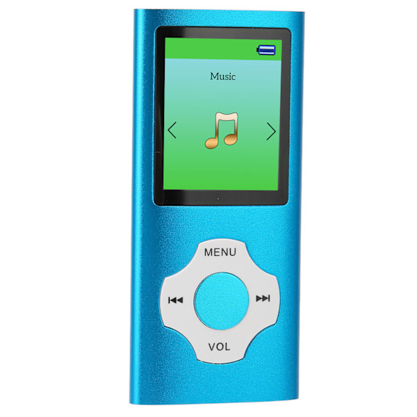 MP3-spelare 1,8 tum LCD-skärm Stöd för inspelning FM-radio Bärbar musikspelare för studenter Himmelblå