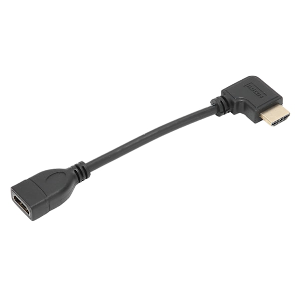 HD Multimedia Interface-kabel 0,15 m/0,5 ft Förlängare Hög Hastighet Vänster Böj 90 Grader Hane till Hona Förlängningskabel