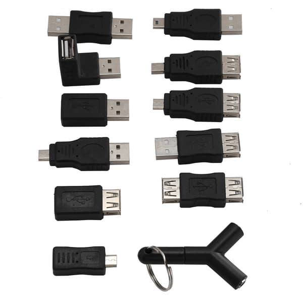 12st USB2.0 Adapter 3.5mm 2 i 1 Ljudadapter Konverter Elektroniska Tillbehör