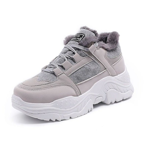 Dam Casual Andningsbara Sneakers Skor grey plush 7 /