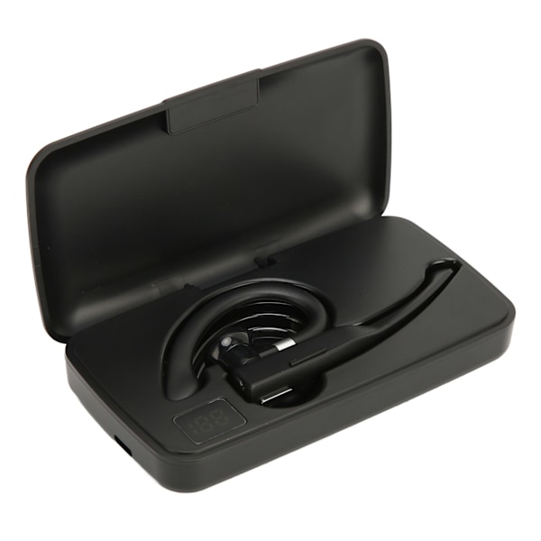 Trådlöst Bluetooth-öronsnäcka Handsfree Inbyggd Mikrofon Enkelsidig Bluetooth-headset med Laddningsfodral för Körning Affärer