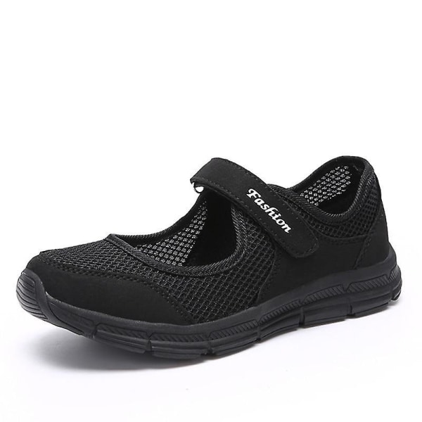 Dammode Causal Walking Shoes, Flats Sneakers Black 38