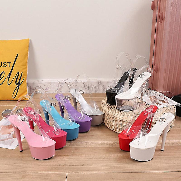 Walking Show- Stripper högklackat sandal ( set 1) Light Grey 8.5