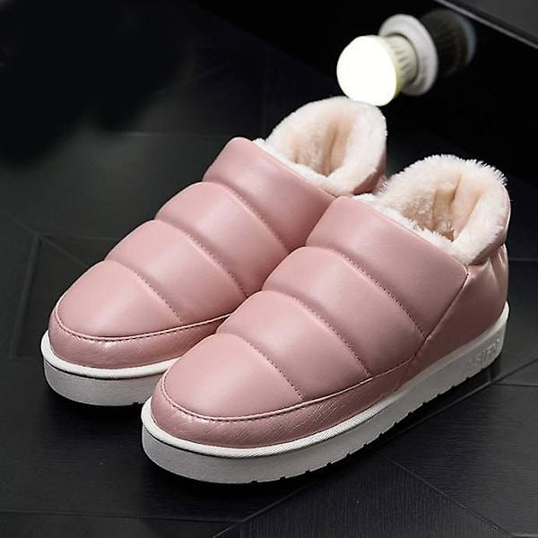 Kvinnor vinterpäls snö ankelboots pink 4