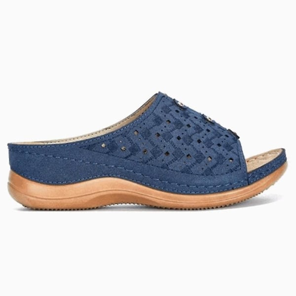 Kvinnors sandaler kilskor Blue 10.5