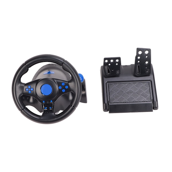 Spelratt 180° Rotation 7 i 1 Vibrations USB Racing Spelratt med Pedal för PS4 PC