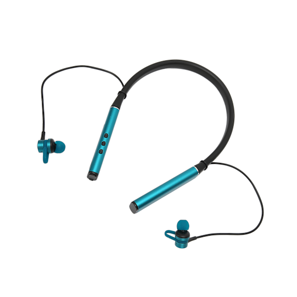 Nackband Bluetooth-hörlurar Trådlösa HiFi Stereo Bass Magnetiska Nackband Hörlurar för Utomhussporter Träning Svartgrön