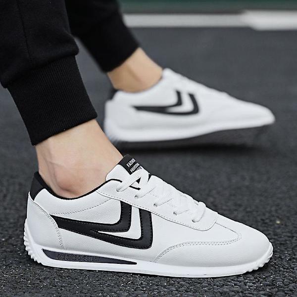 Män Casual Höst Mode Läder Sneakers Green (Hole) 6