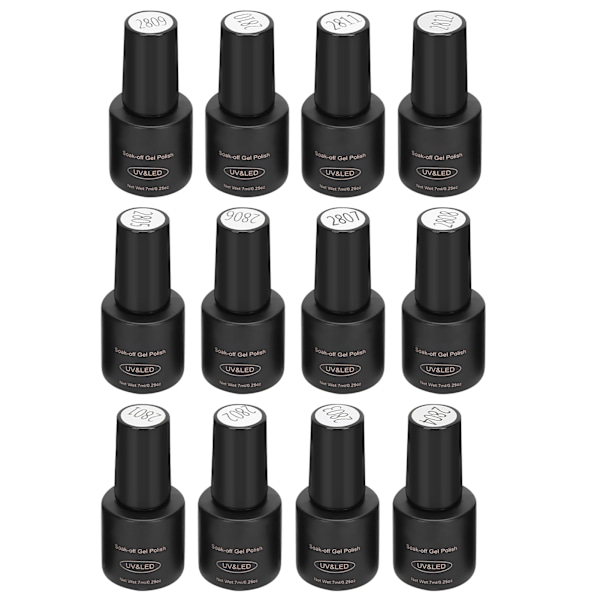 ROSALIND 12 st 7ml Grön Färgserie Nagellack UV Gel Konst Set