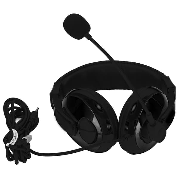 Somic Electronics Hörlurar Multifunktionella Pluggar Röstspelheadset med Mikrofon för Datorer Mobiltelefon Svart