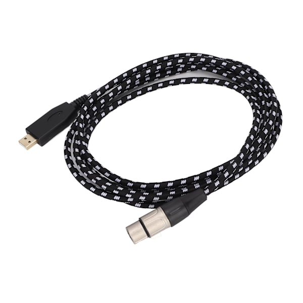 USB Mikrofonkabel USB till XLR Hona 3-Pin Kabel för Mikrofoner Inspelning Karaoke Sång 3m/9.8ft