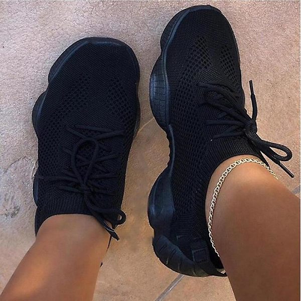 Air Mesh Damsneakers Sockskor Black 43