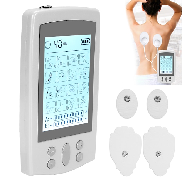 Multifunktionell TENS Fysioterapi Maskin Muskelstimulator Smärtlindring Pulsmassage
