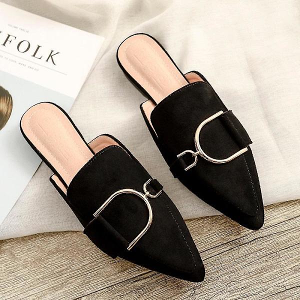 Kvinna Mules Plattform Tofflor Sandaler Gray 36