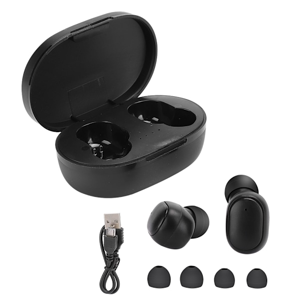 A6S Trådlösa Bluetooth-hörlurar HIFI Sport Hörlurar med Laddningsfack