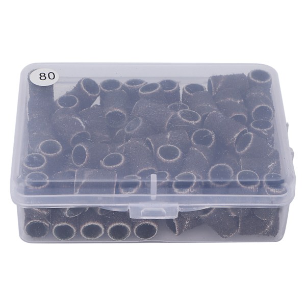 100 st Nagelkonst Slipband Manikyr Pedikyr Borr Bits Tillbehör ToolsHQ?11 80#
