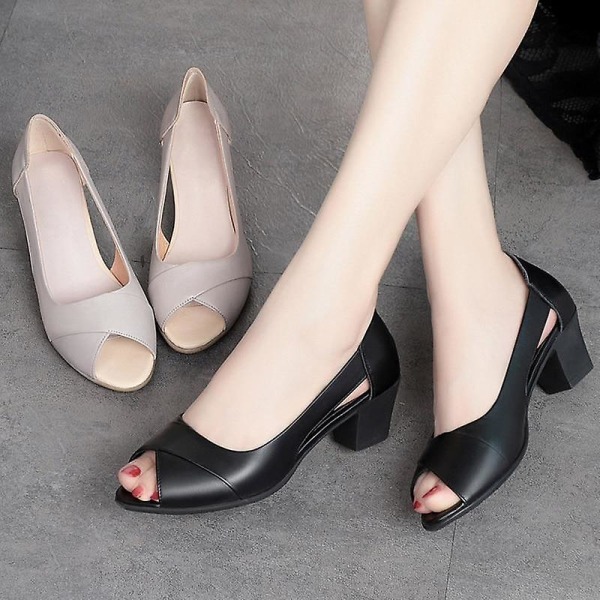 Sommar kvinnor, kontorsarbete skor Gray 8.5