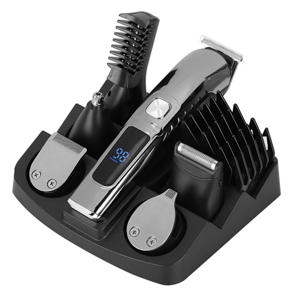Hårklippare Multifunktionell Herr Grooming Kit Elektrisk Barberare Skäggtrimmer för Män
