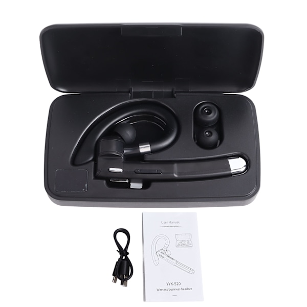 Trådlös Bluetooth-öronpropp Vattentät Lätt Enkelsidig BT 5.1 Trådlöst Handsfree Headset för Affärer Kontor Körning