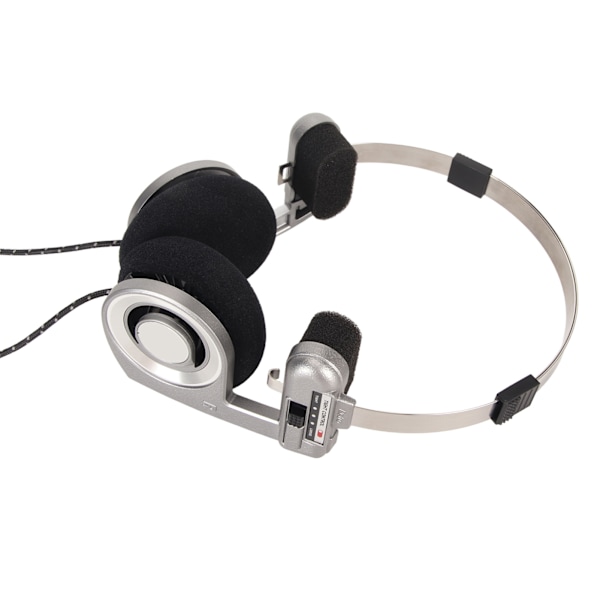 Retro Bluetooth-headset BT5.2 Vikbart Lätt Bärbart Trådlöst Bluetooth-hörlurar för Mobiltelefon Surfplatta Silver