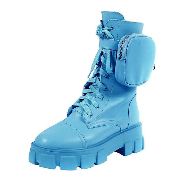 Winter Gothic Punk Dam Platform Boots - Himmelsblå 10.5