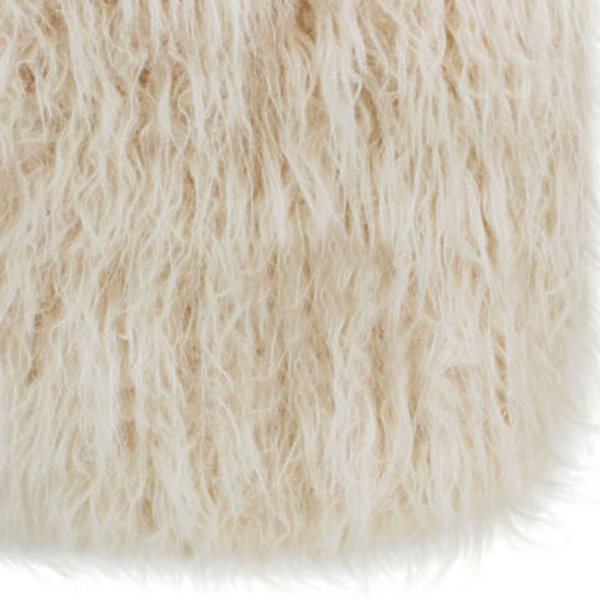 Kvinnor Shaggy fuskpälsväst Väst Jacka Kappa Gilet beige M