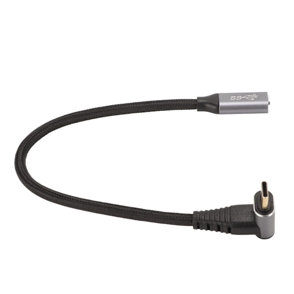 USB C 3.1 Han till Hona Kabel PD100W Snabbladdning 10Gbps 4K vid 60Hz USB C Laddningskabel för Steam Deck Spelkonsoler 25cm/9.8in