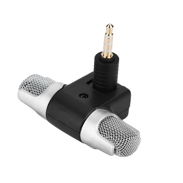 Mini Stereo Mikrofon Mic 3.5mm Guldpläterad Plugg för Android-telefoner iPhones