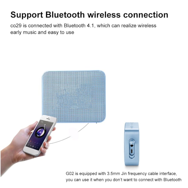 Vattentät Trådlös Bluetooth-högtalare Kompatibel för G02 Bärbar Högtalare med Stark Bas Inbyggda Laddningsbara Batterier och Brusreducerande Mikrofon
