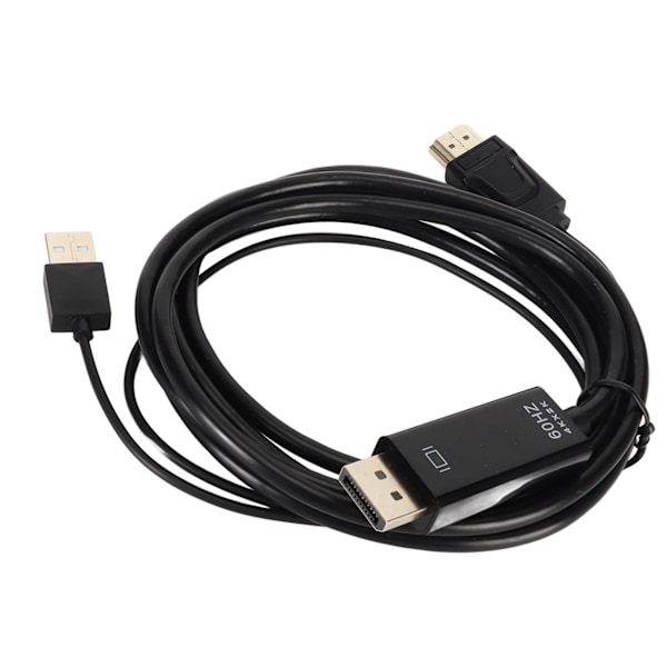 HD Multimedia Interface till DP-kabel 4K 60Hz Plug and Play Skärmkonverteringskabel för PS3 för Xbox PC-skärm