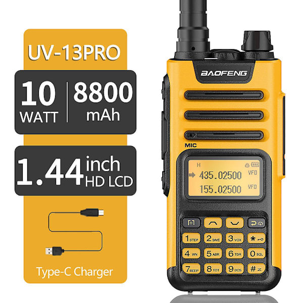 Uv-13 Pro Walkie Talkie Dual Band Transceiver Grön