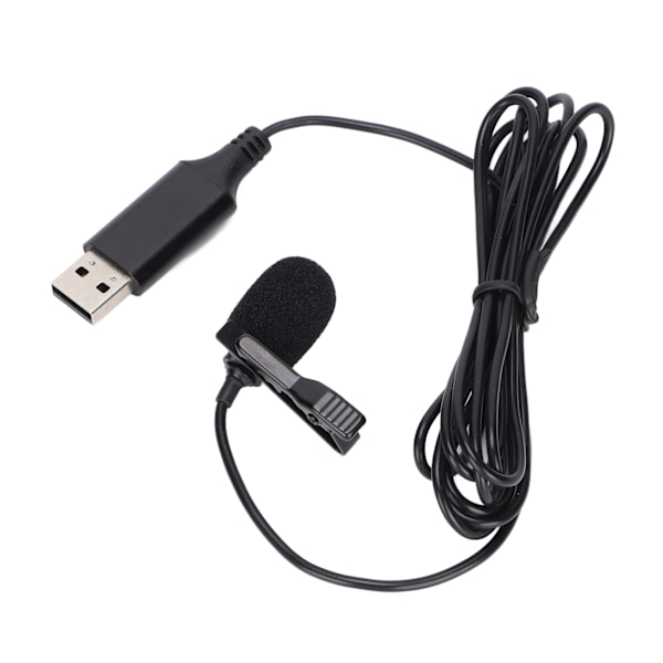 Nackmikrofon Bärbar Klipp på Trådbunden Mini Nackmikrofon med USB-gränssnitt för Mobiltelefoner Kameror