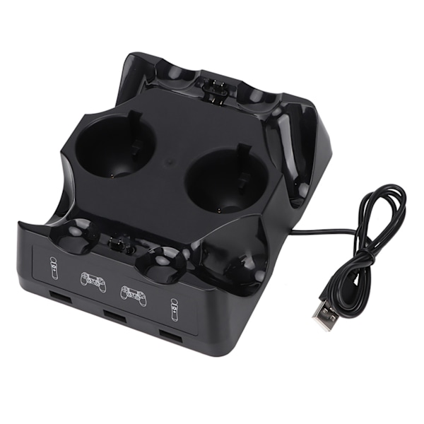 Multifunktionell Laddare för PS4/PS4 MOVe PS4 VR-kontroll Four Charging Dock